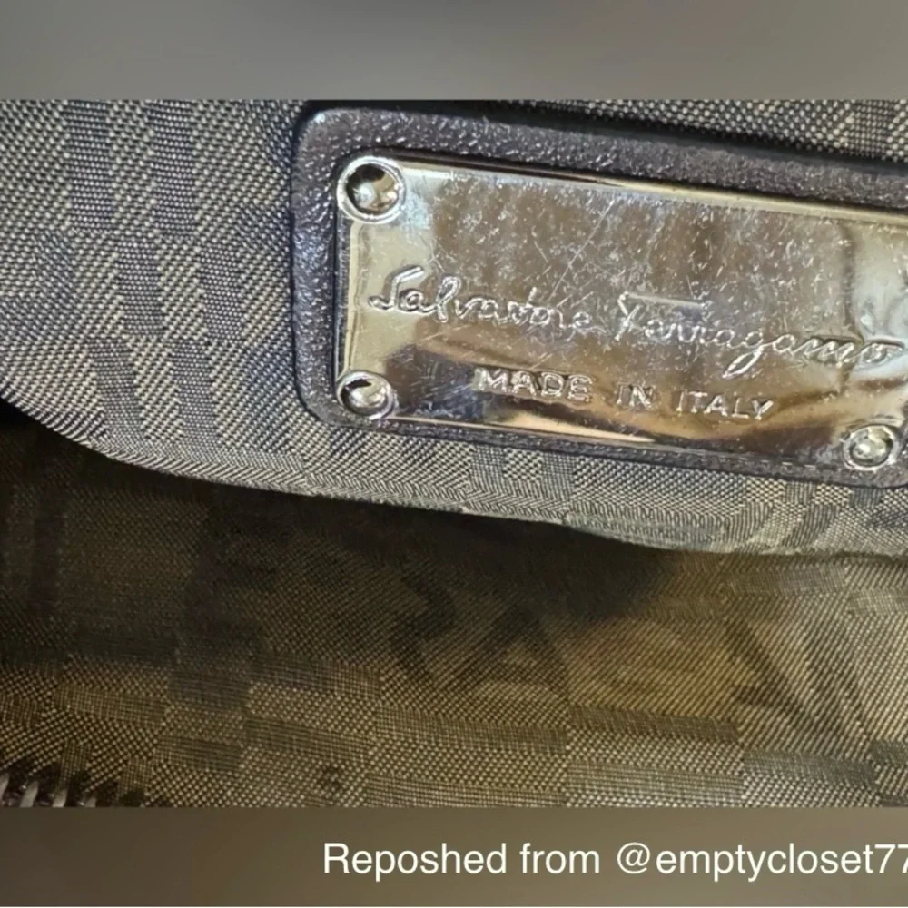 Salvatore Ferragamo Gancini Satchel in Brown Leather - Picture 9 of 16